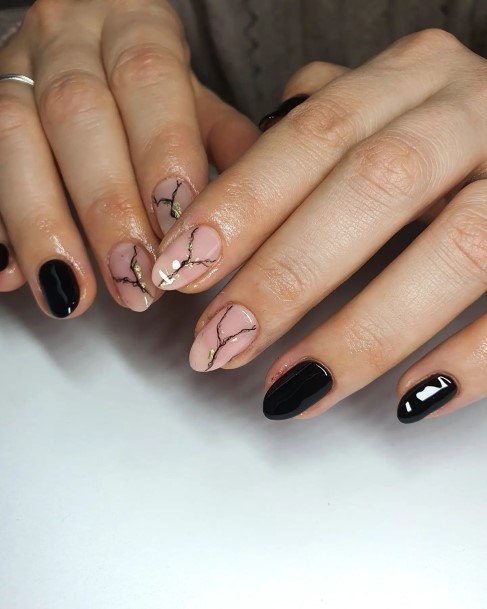 Nail Ideas Black And White Marble Design For Girls