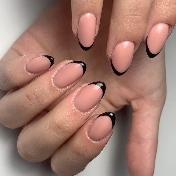 Nail Ideas Black French Tip Design For Girls