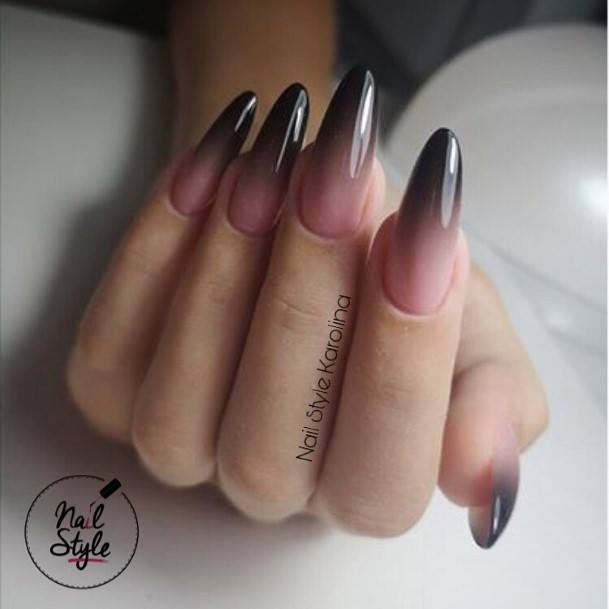 Nail Ideas Black Ombre Design For Girls