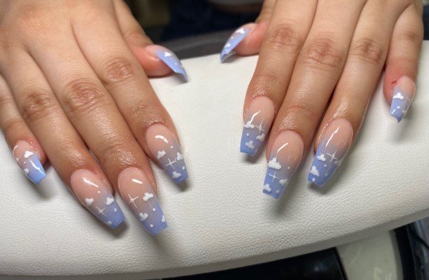 Nail Ideas Blue Ombre Design For Girls