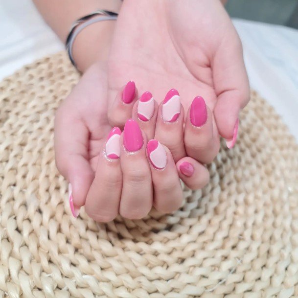 Nail Ideas Bright Pink Design For Girls