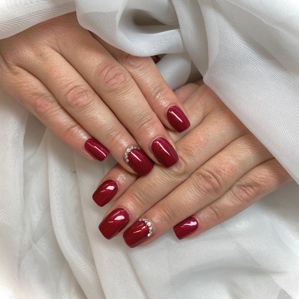 Nail Ideas Dark Red Design For Girls