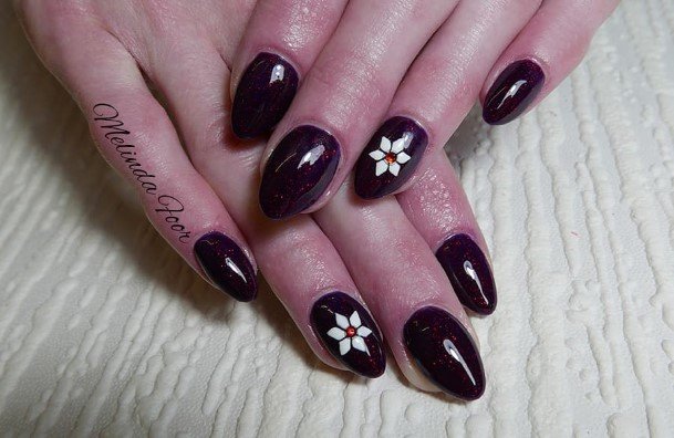 Nail Ideas Deep Purple Design For Girls