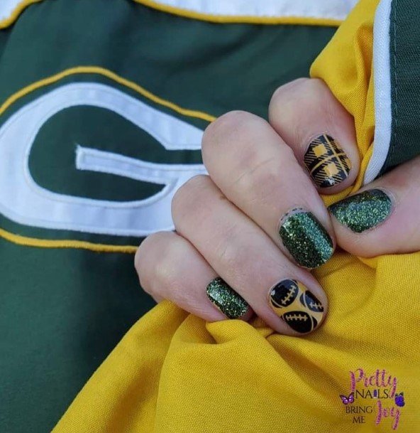 Nail Ideas Football Design For Girls