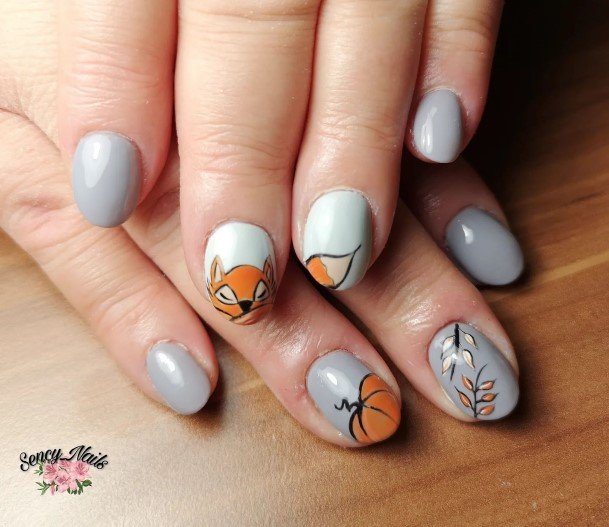 Nail Ideas Fox Design For Girls