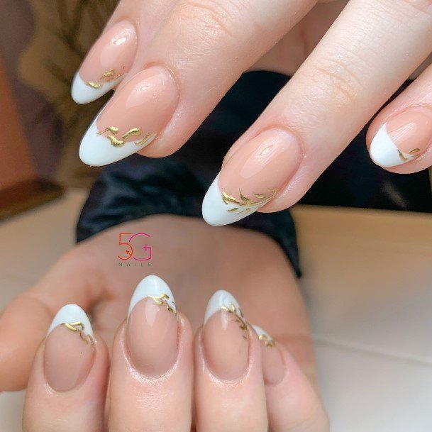 Nail Ideas Gold French Tip Design For Girls