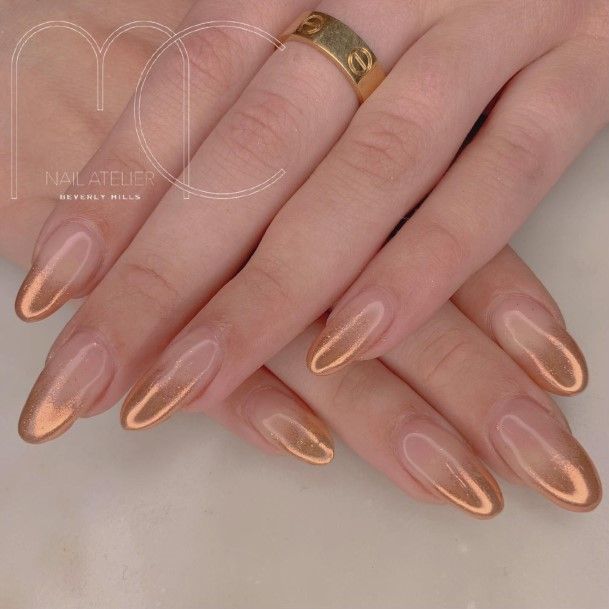 Nail Ideas Gold Ombre Design For Girls