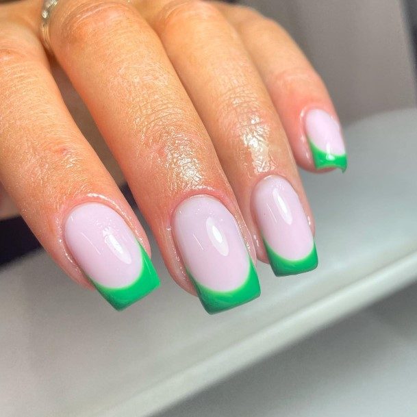 Nail Ideas Green French Tip Design For Girls