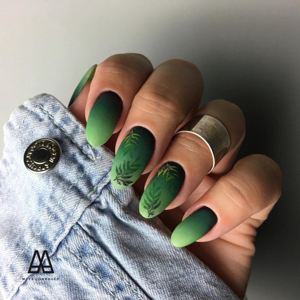 Nail Ideas Green Ombre Design For Girls