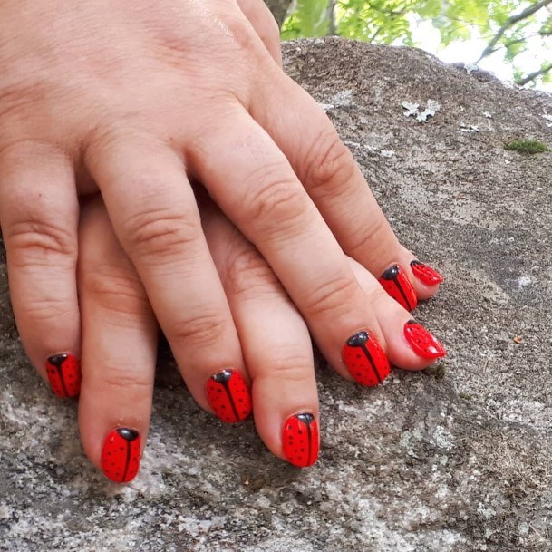 Nail Ideas Ladybug Design For Girls