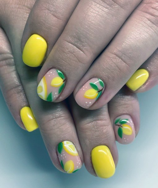 Nail Ideas Lemon Design For Girls