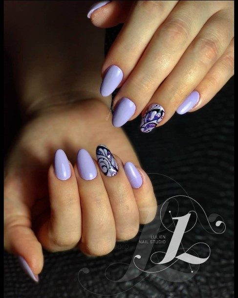 Nail Ideas Lilac Design For Girls