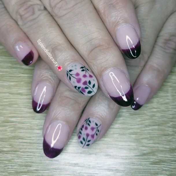 Nail Ideas Maroon And Black Design For Girls