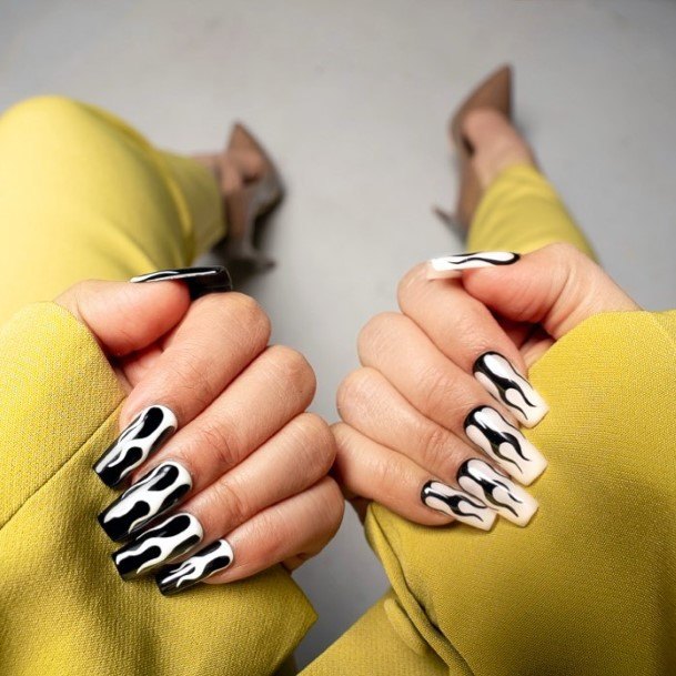 Nail Ideas Monochrome Design For Girls