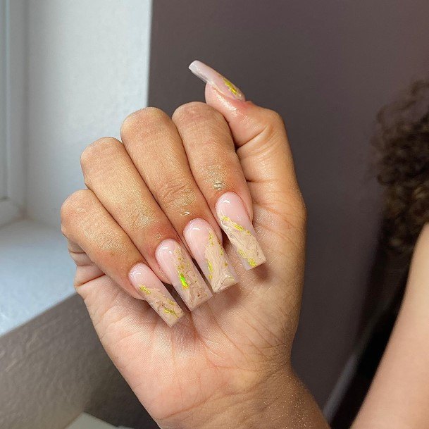 Nail Ideas Nude Marble Design For Girls
