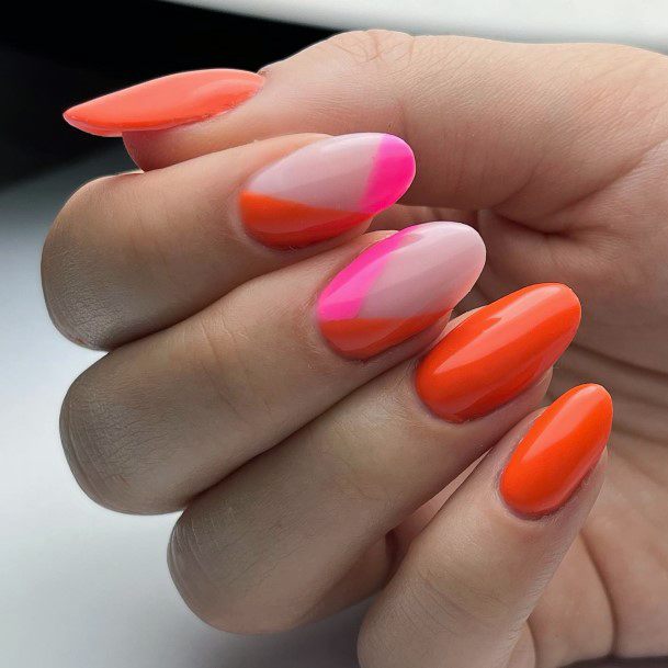 Nail Ideas Orange Design For Girls