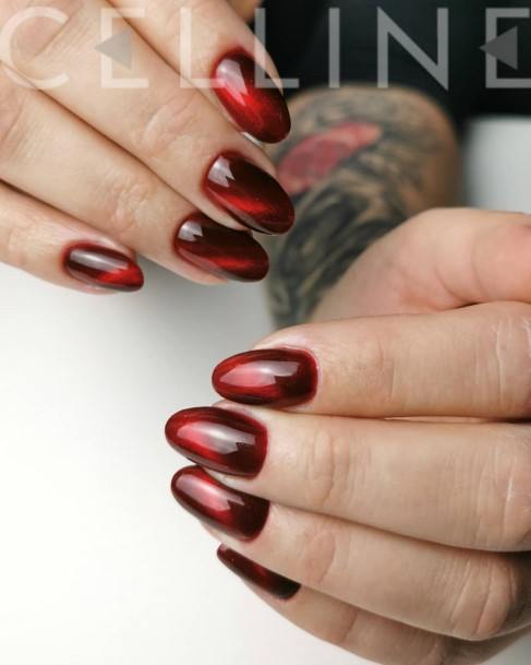 Nail Ideas Red And Black Design For Girls