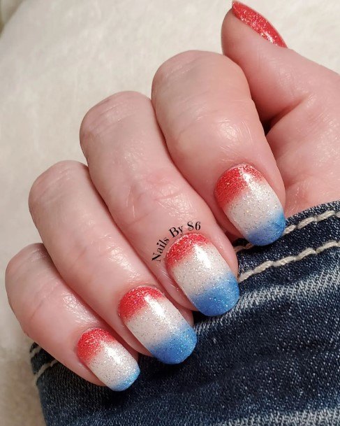 Nail Ideas Red White And Blue Design For Girls