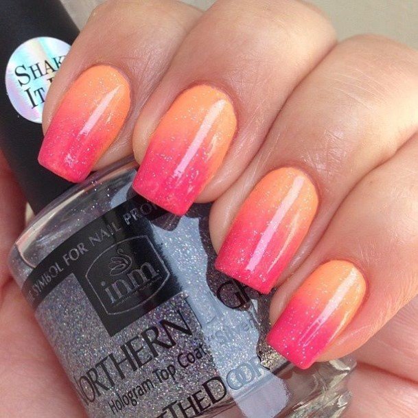 Nail Ideas Square Ombre Design For Girls