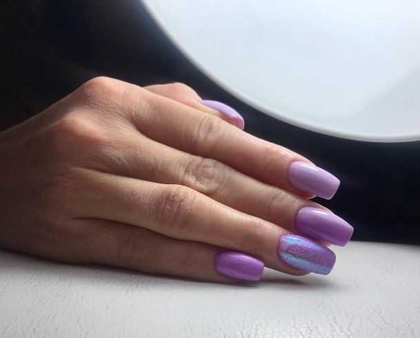 Nail Ideas Violet Design For Girls