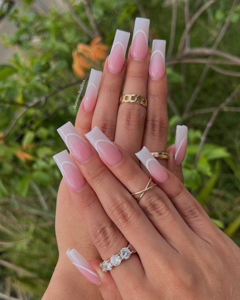 Nail Ideas White French Design For Girls