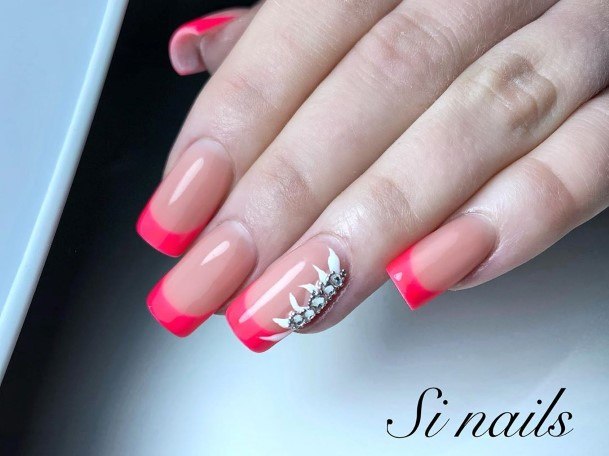 Nail Ideas Womens Bright Pink Design