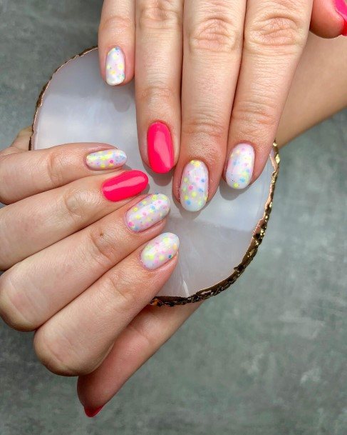 Nail Ideas Womens Confetti Design