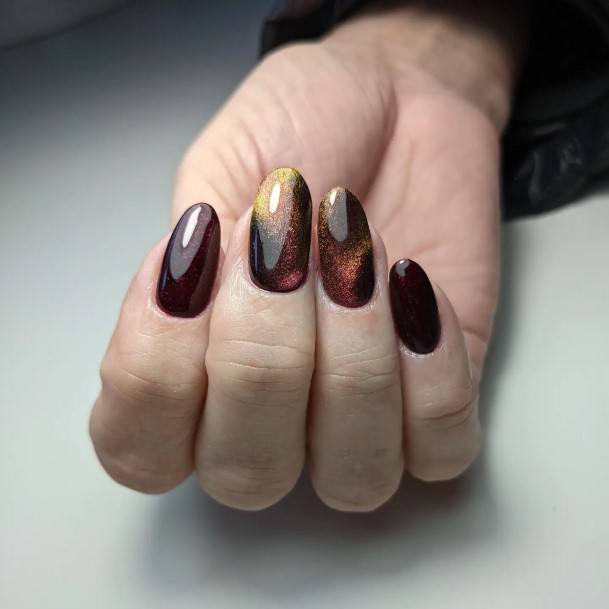 Nail Ideas Womens Dark Maroon Design