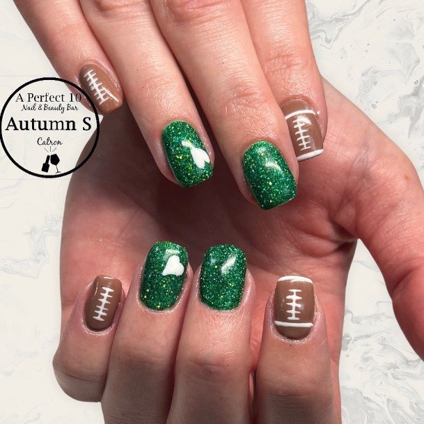 Nail Ideas Womens Football Design