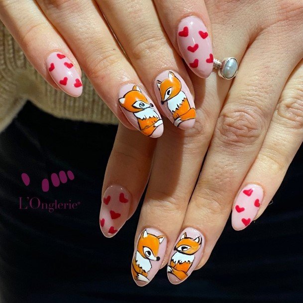 Nail Ideas Womens Fox Design