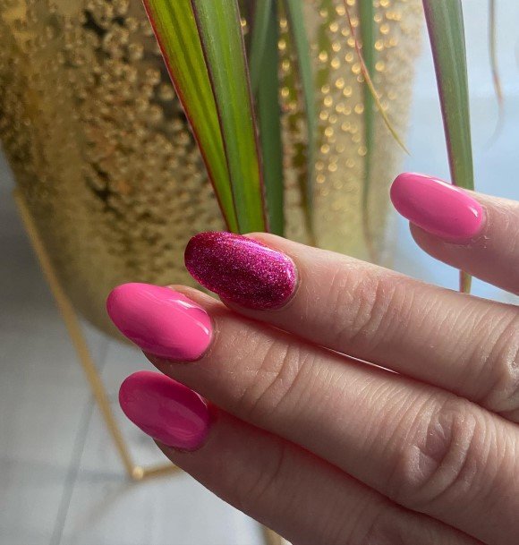 Nail Ideas Womens Fuchsia Design