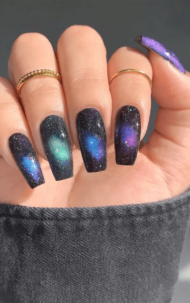 Nail Ideas Womens Galaxy Design