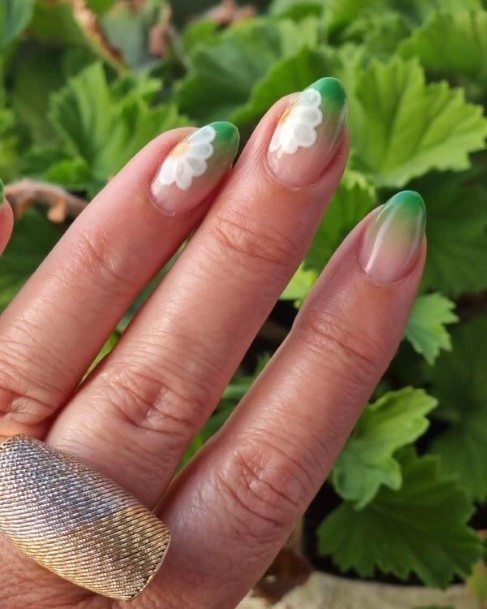 Nail Ideas Womens Green Ombre Design