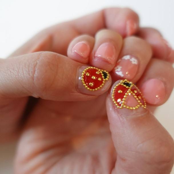 Nail Ideas Womens Ladybug Design