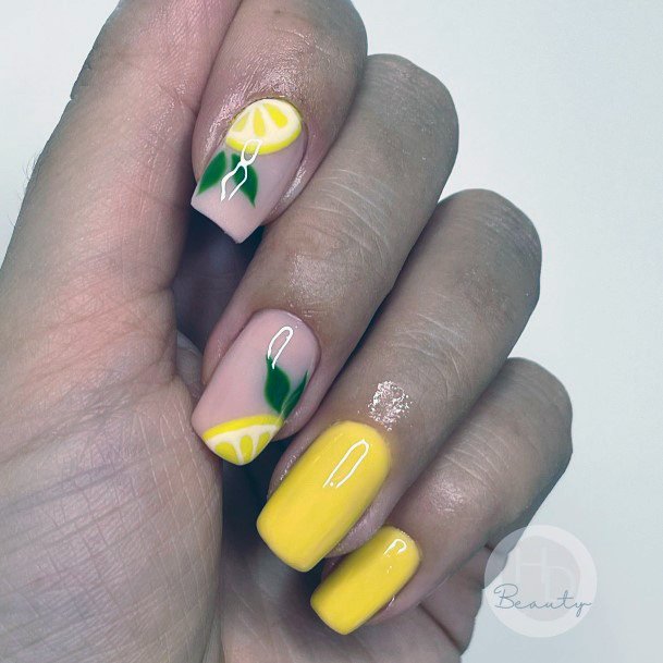 Nail Ideas Womens Lemon Design