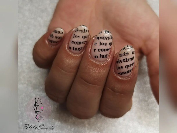 Nail Ideas Womens Newspaper Design