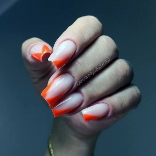 Nail Ideas Womens Orange Design