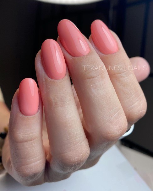 Nail Ideas Womens Peach And Pink Design