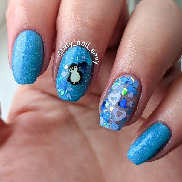 Nail Ideas Womens Penguin Design