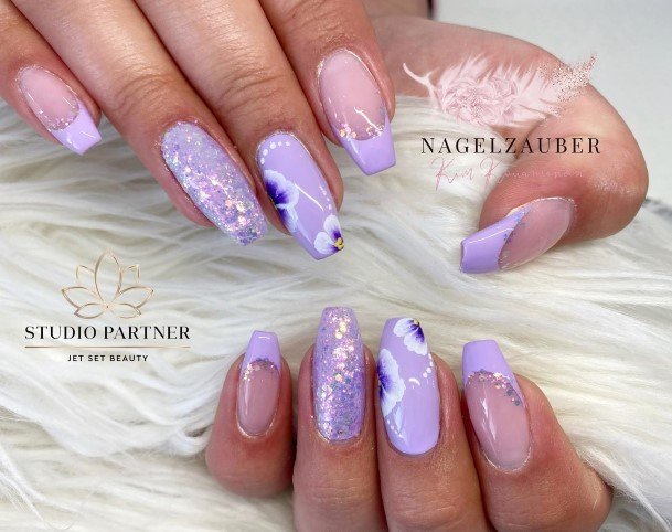 Nail Ideas Womens Purple Design