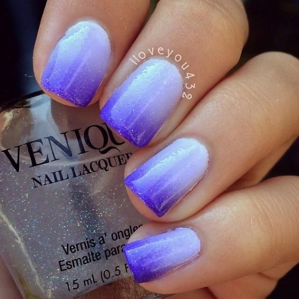 Nail Ideas Womens Purple Ombre Design