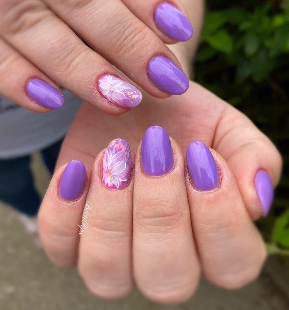 Nail Ideas Womens Purple Summer Design