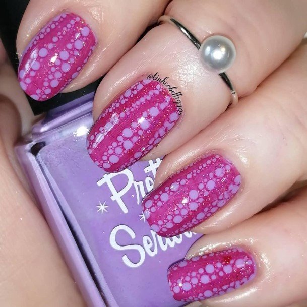 Nail Ideas Womens Red And Purple Design
