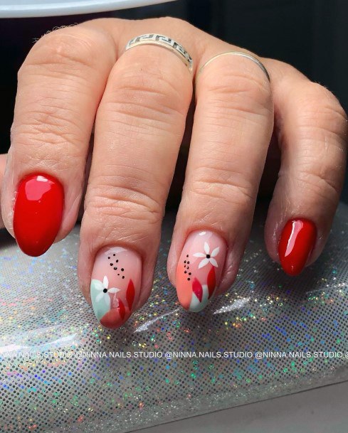 Nail Ideas Womens Red Dress Design