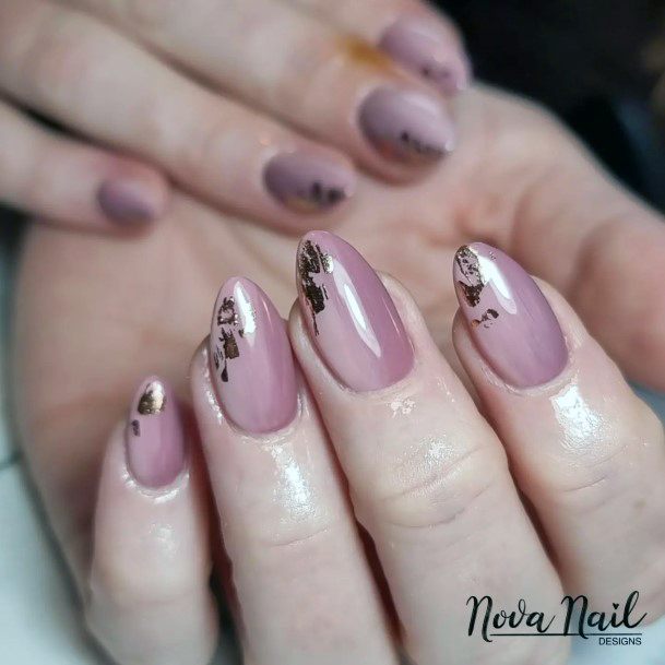 Nail Ideas Womens Rose Gold Design