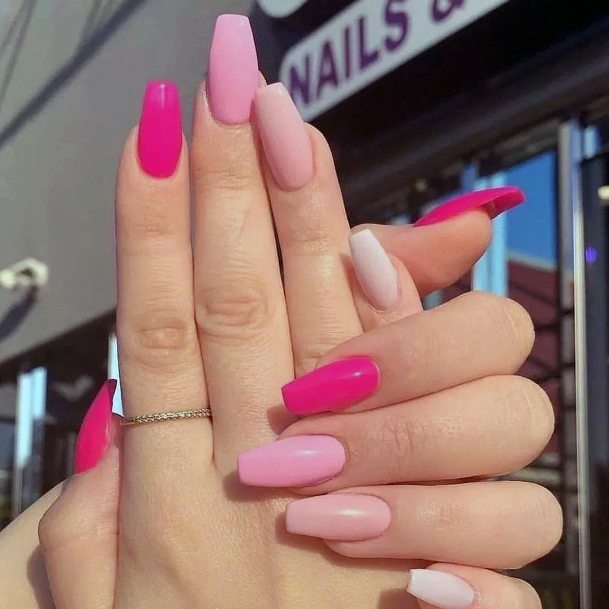 Nail Ideas Womens Rose Pink Design