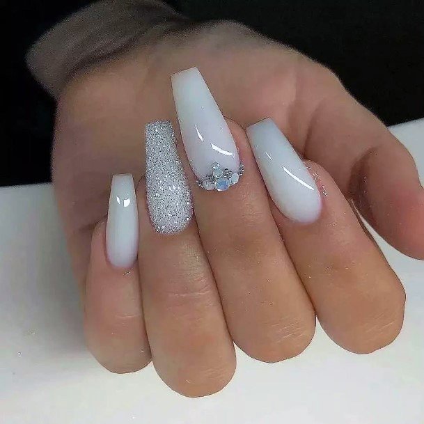 Nail Ideas Womens Silver Dress Design