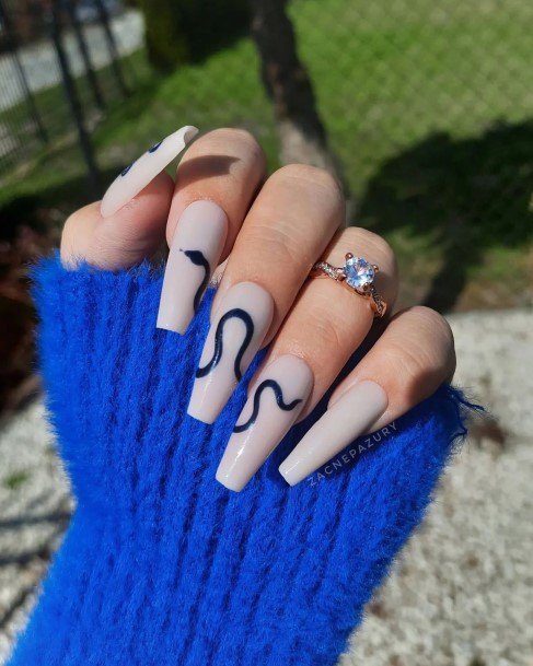 Nail Ideas Womens Snake Design