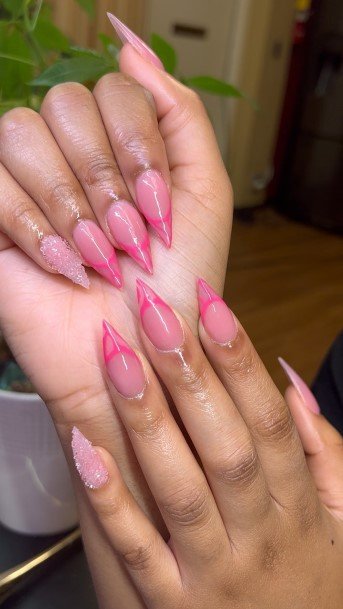 Nail Ideas Womens Translucent Pink Design