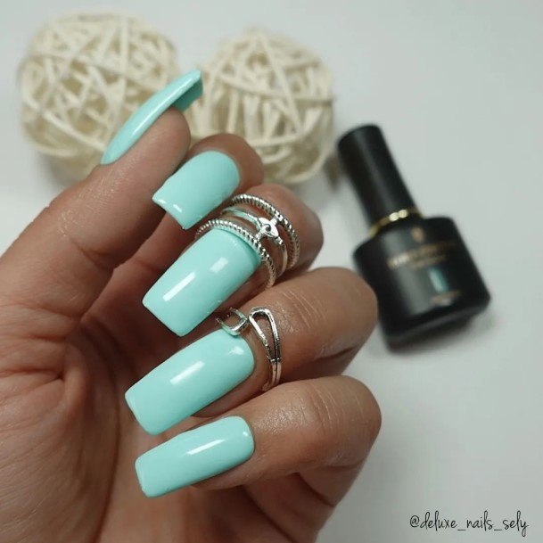 Nail Ideas Womens Turquoise Ombre Design